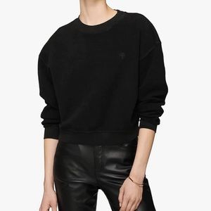 Anine Bing Reed Sweatshirt, Black, Size L